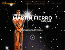 Tablet Screenshot of premiosmartinfierro.com